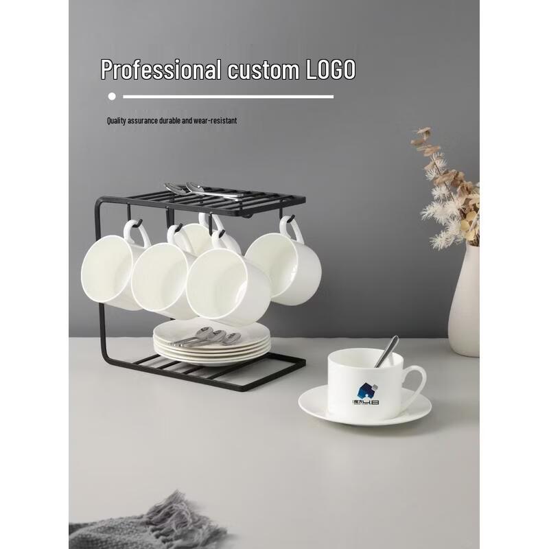 European Style Pure White Coffee Cup Set