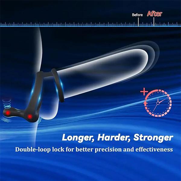 Powerful Vibrating Cock Ring Remote Control Vibrations for Couples Soft Silicone Male Couple Sex Toy for Men