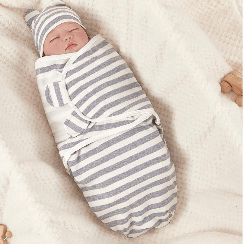 Cartoon Blanket Hat Set Cotton Infant Swaddle Blanket Newborn Photography Blanket  Infant Care