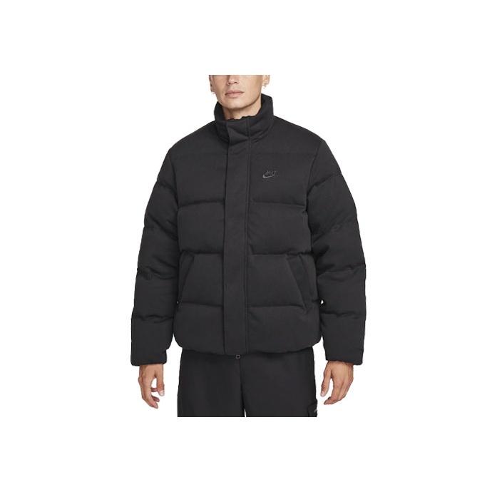 

Nike Спортивная однотонная куртка-пуховик с логотипом и воротником-стойкой, с длинными рукавами, мужская верхняя одежда, черный цвет FB7854-010 S