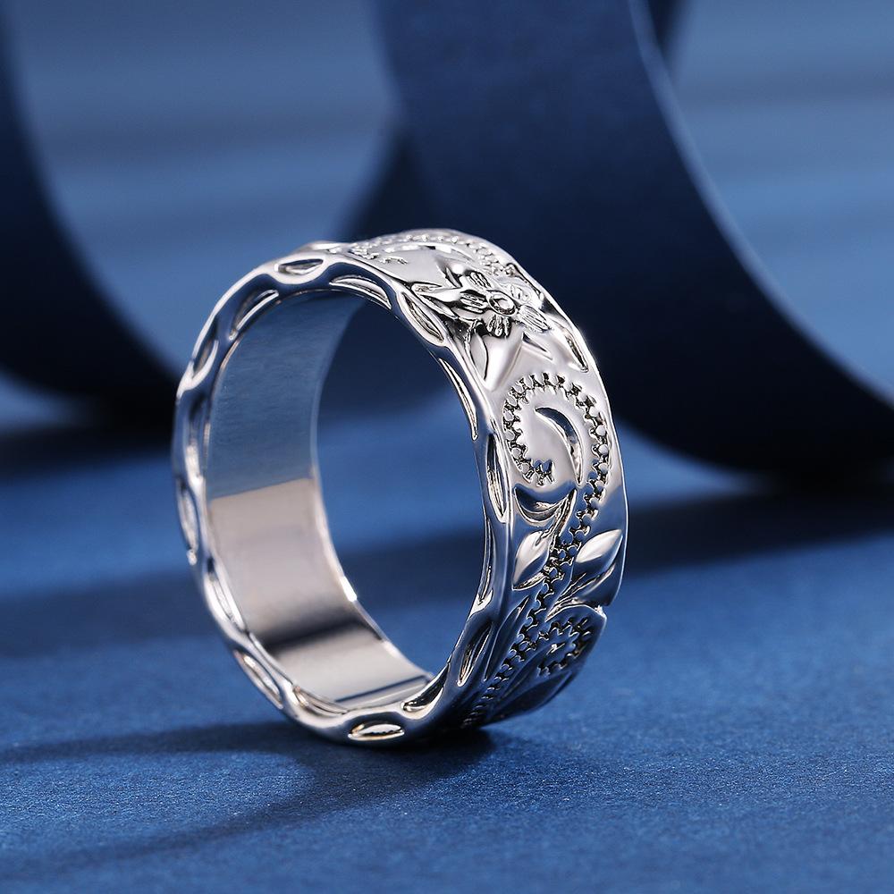 

Women s Vintage Copper Ring - Exquisite Hand-Carved Leaf Filigree, All-Season Jewelry | Ideal for Valentine s Day | Perfect for Daily Wear and Parties 6