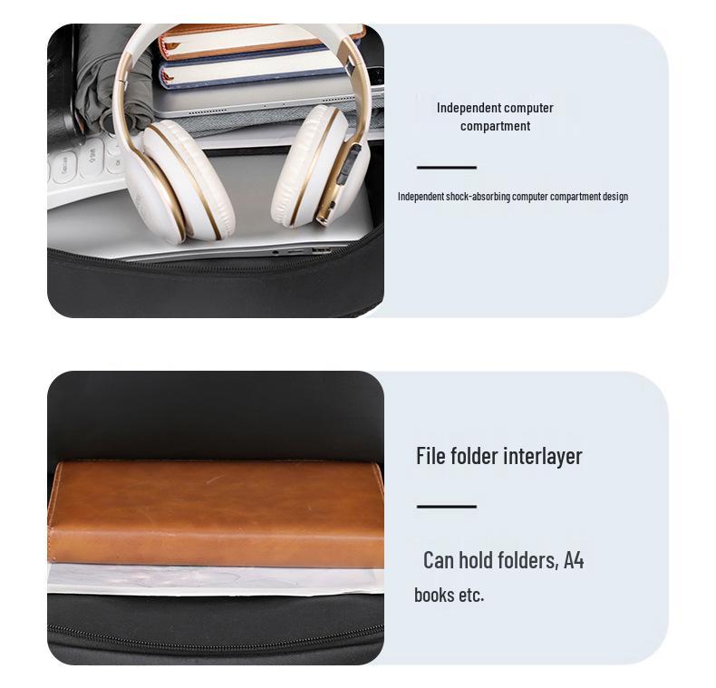 Trendy Minimalist Men's Laptop Backpack: Lightweight, Detachable, Large Capacity for Business Commute & Travel.