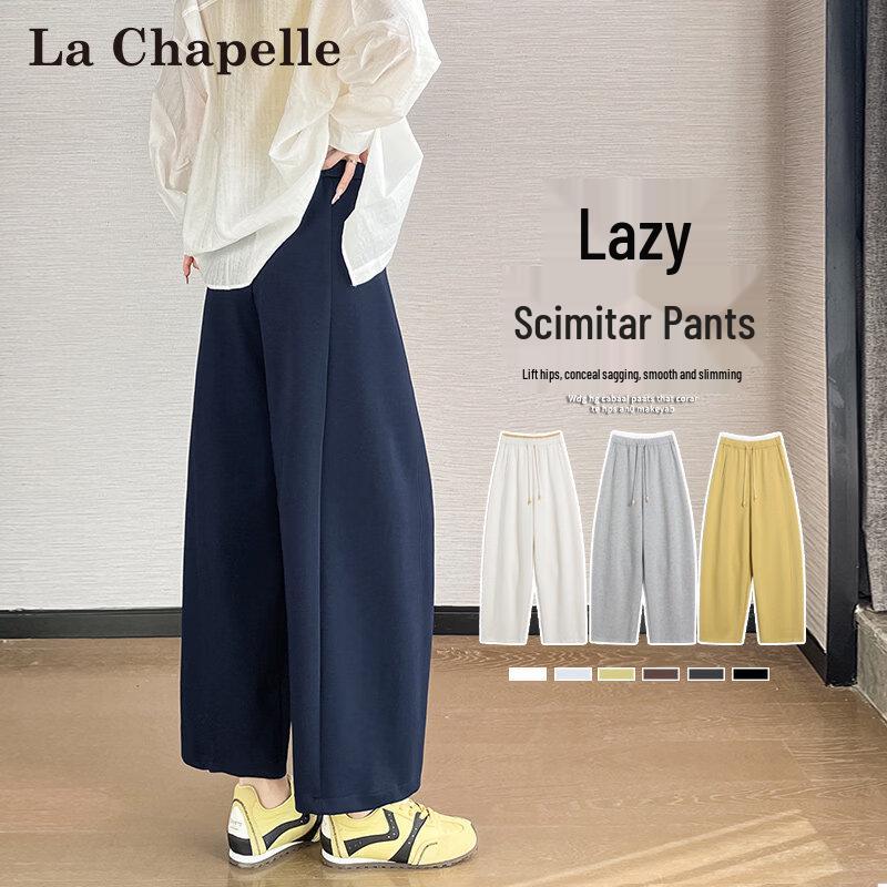 La Chapelle Women s Casual Curved Wide-Leg Cropped Pants XL