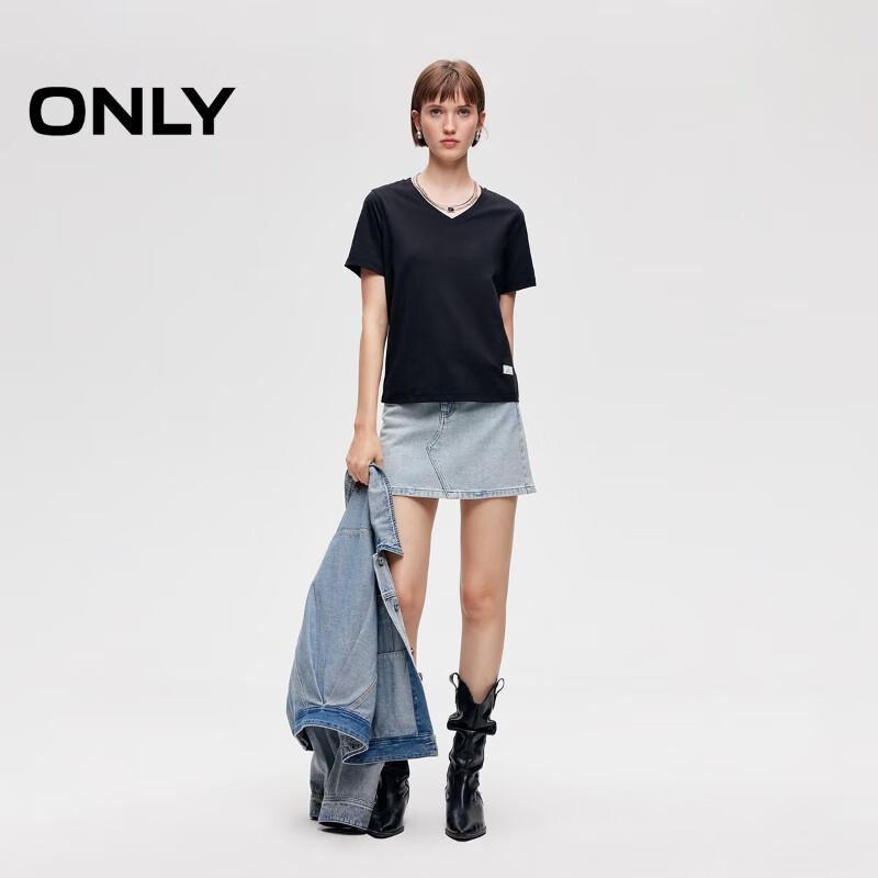 ONLY Women s 2026 Spring V-Neck Slim Fit T-Shirt M