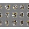 30 Pcs PET Laser Gold Theme Stickers Handbook Theme Stickers DIY Scrapbook Material Decoration Stickers Numbers