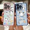 Cute Cartoon P-Pochaccos Plating Phone Case For Samsung S26 S25 S24 S23 S22 S21 S20 FE Note20 Edge Plus Ultra 4G 5G Anti Airbag