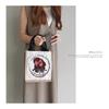DIVA Rose Jute Bag, Women's Stylish Linen Tote Bag, Basket Bag, Summer, Small, Lightweight Handbag, Tote Bag, Girl's Jute (White)