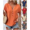 S-5XL Summer Women T Shirt Plus Ladies Tops Buttons Short Sleeve T-shirt Women's Top