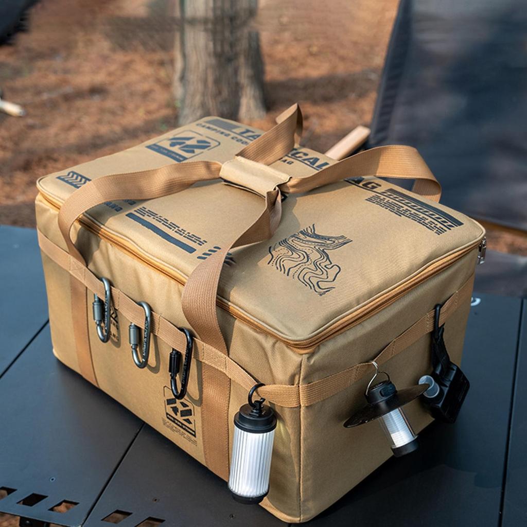 30L Camping Storage Box Soft Tableware And Kitchenware Storage Box Foldable Organizer Bag For Stove Pots Bowls Camping Equipment