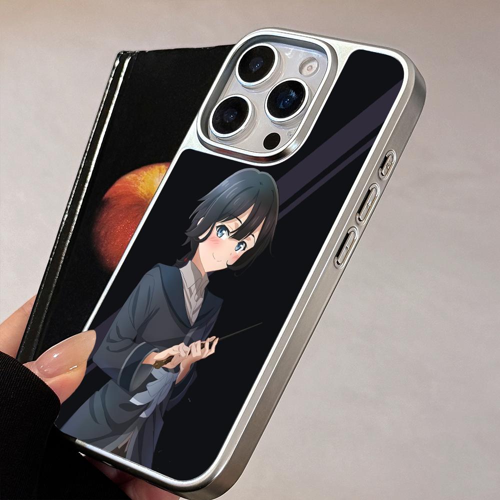 Wandering Witch Saya Phone Case for iPhone 17 16 15 14 13 12 11 Air Pro Max Plus Electroplated Silver Cover