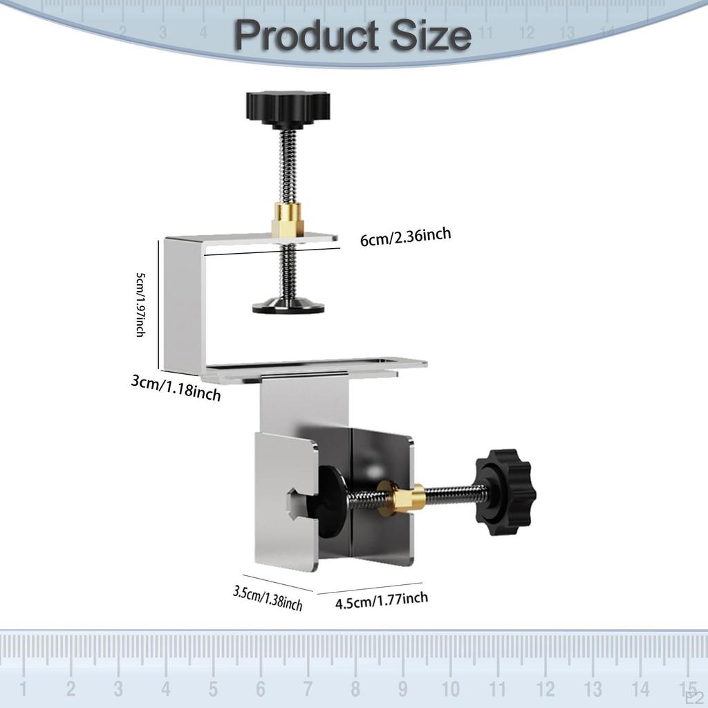 2Pcs Drawer Front Installation Clamps Hardware Jigs, Portable, Cold Rolled Steel, Adjustable Tools