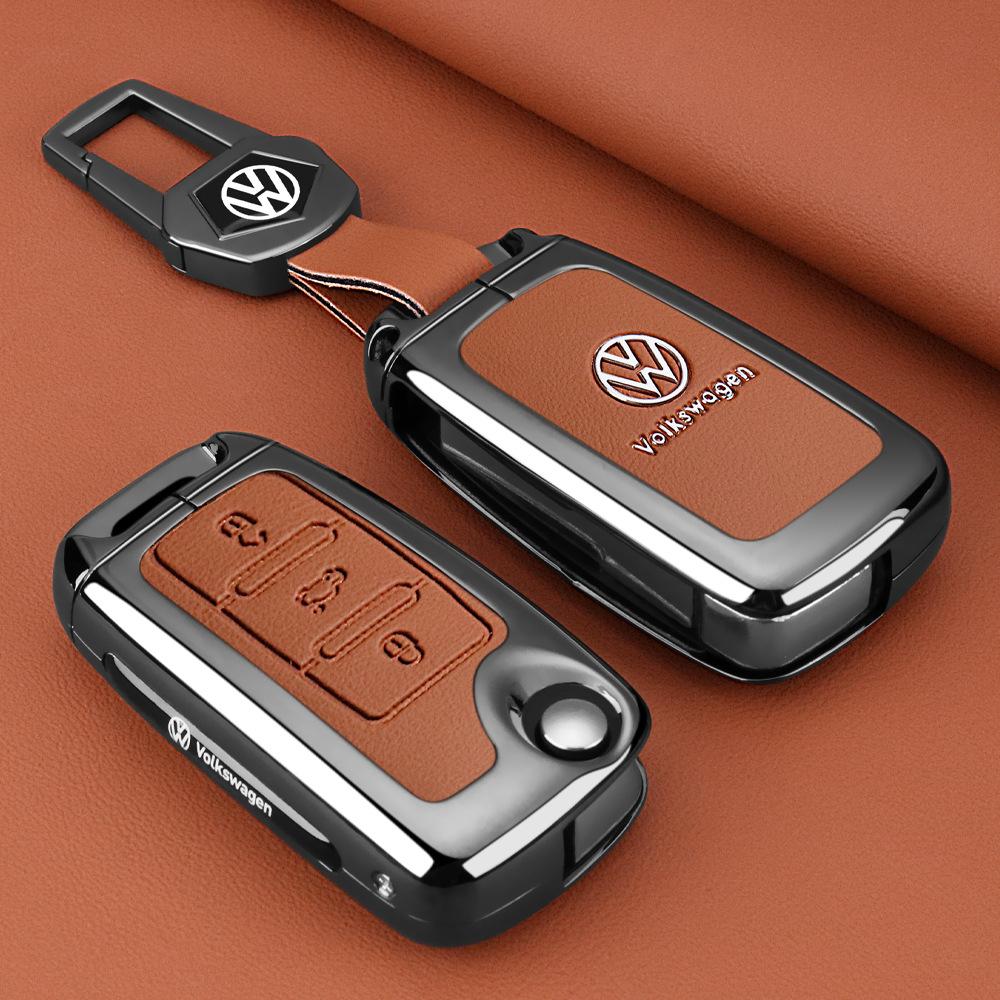 T23-Zinc Alloy Car Remote Key Case Cover Holder Shell For Volkswagen VW Polo Golf Passat Tiguan Beetle Caddy Eos Auto Accessories