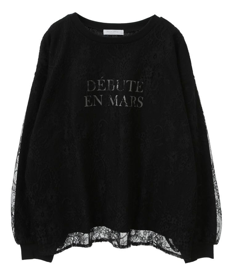 

Pullover Lace Docking Logo Black [Green Parks] Sweater, Pullover, Women s, чорний