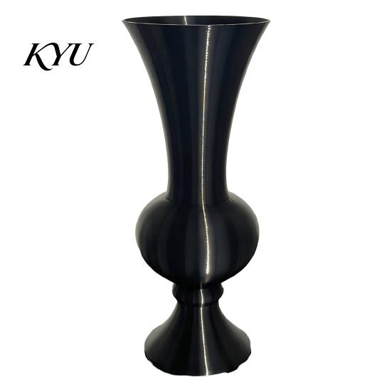Stylish Balcony Decor Retro Curved Decorative Flower Vase, 3D Printed Flared Neck Plant Pots for Windowsill Minimalist Tabletop Floral Container