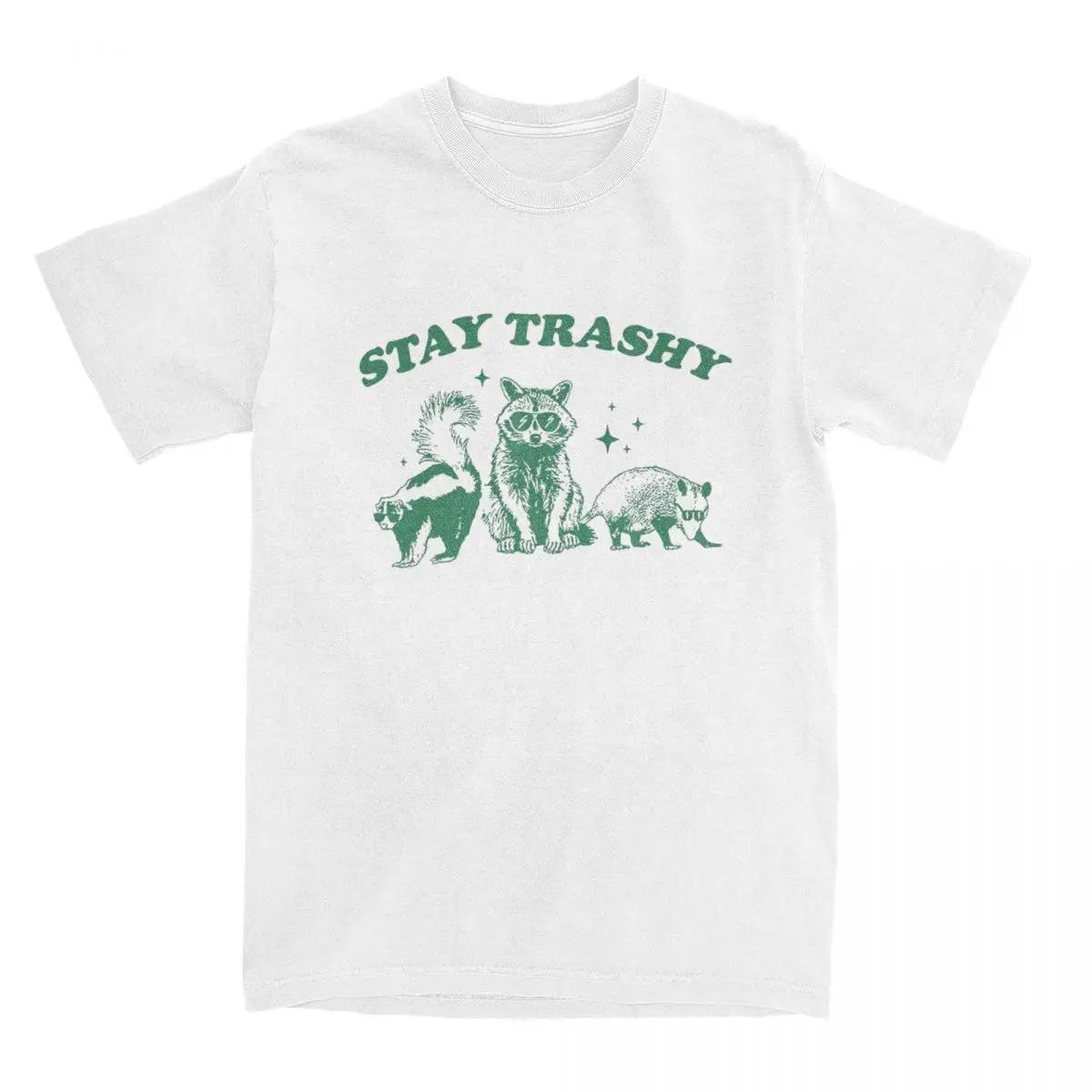 

Ретро Енот Опоссум Скунс Мем Футболки Мерч для Оставайся Трешовым Забавная Футболка с Коротким Рукавом Одежда Подарок на День Рождения XXXXXL белый