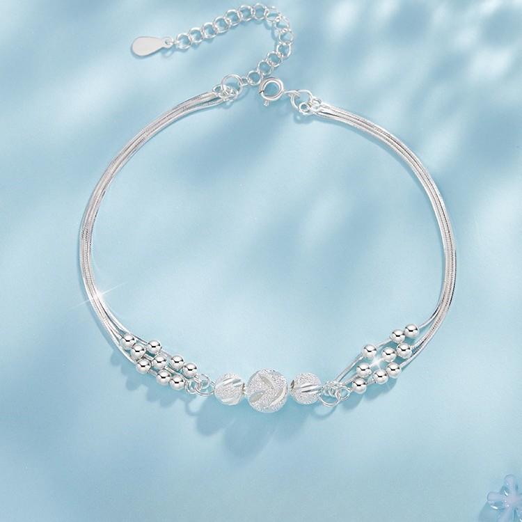 925 Silver Three Layer Snake Bone Bracelet for Women Korean Fashion Snake Bone Chain Bracelet Hip-Hop Party Jewelry