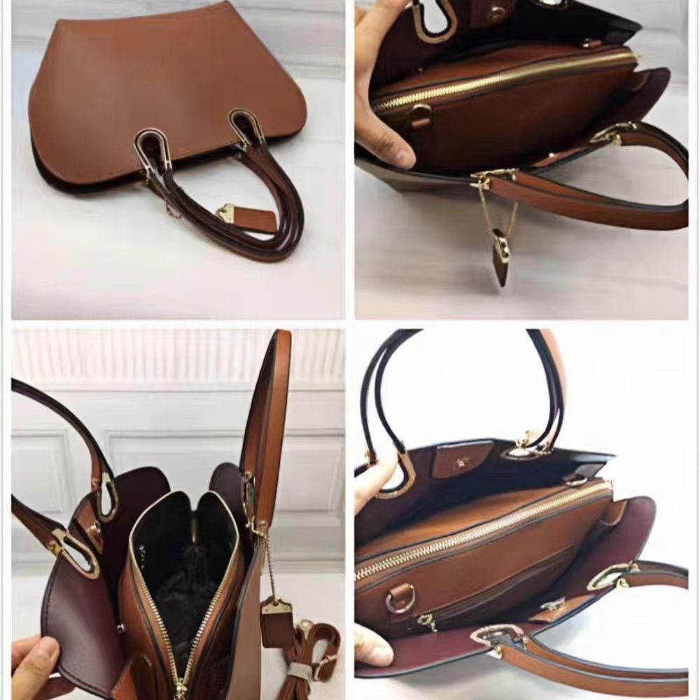 

Многослойная сумка Простая и модная вместительная универсальная сумка через плечо Новая сумка Temperament L36cmW13cmH22cm