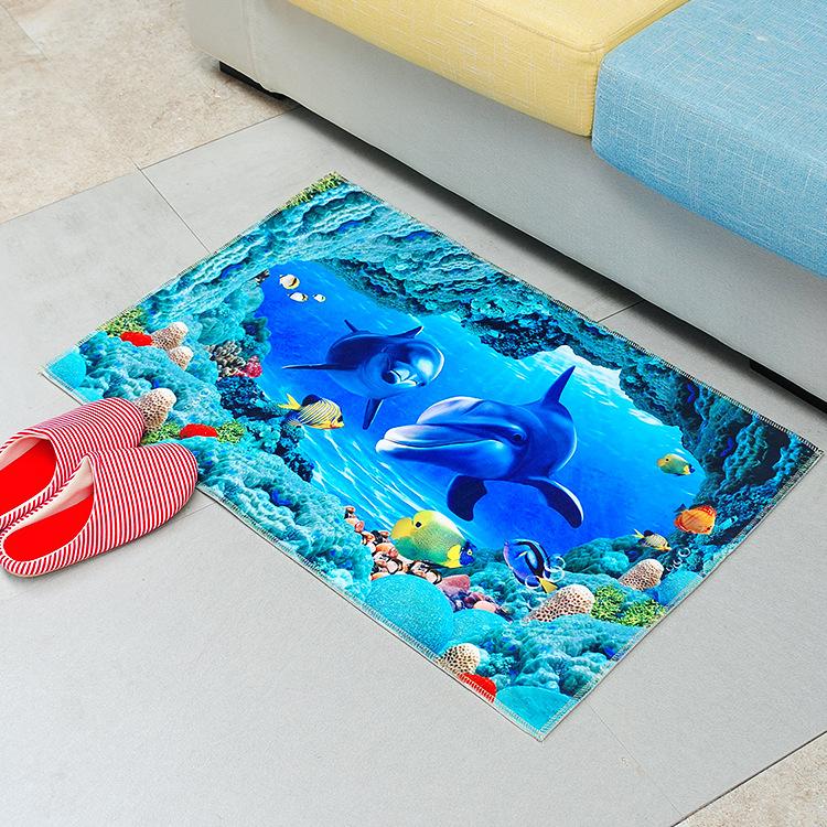 Home Cartoon Door Mat 3D Carpet 3D Print Carpet Home Bathroom Anti Slip Floor Mat Door Mat