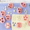 PP Polymer Clay Cutters Pink Polymer Clay Floral & Leaf  Earrings Cutters Accessories