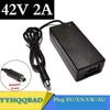 42V 2A Batterieladegerät für 36V Li-Ionen-Akku 10S 18650 Pack Stecker RCA 8MM Netzteiladapter