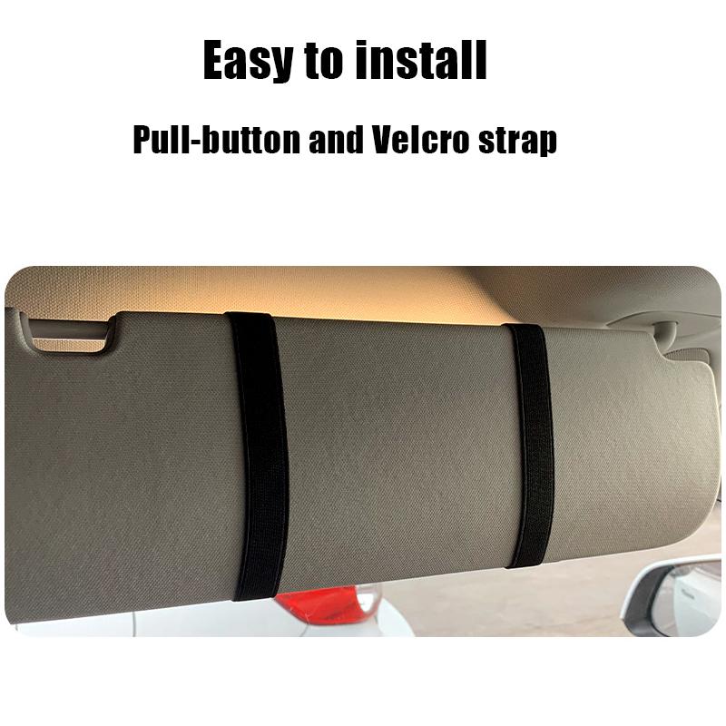 1Pc Portable Car Led Makeup Mirror Hd Mirror Three Gear Adjustment Sun Visor Plate Universal Interior Rear Mirror Vanity Mirror