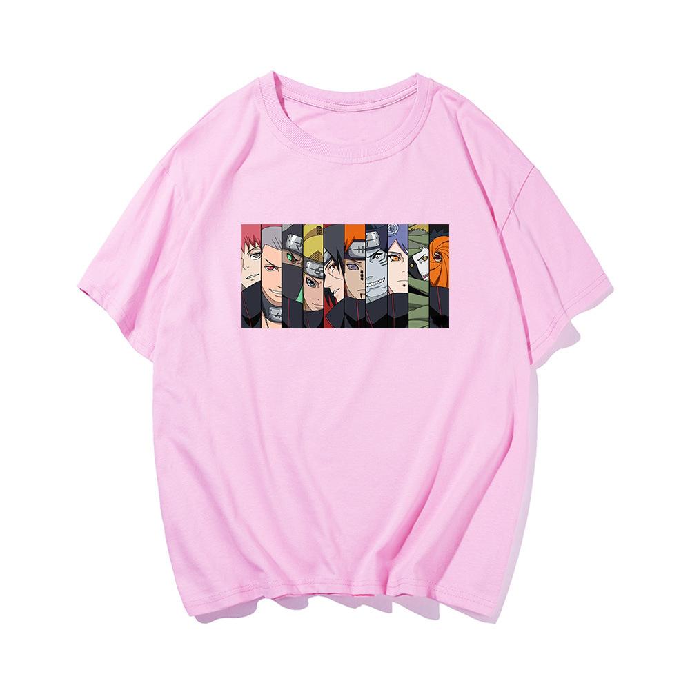 Naruto short-sleeved T-shirt men's and women's summer cartoon trendy brand pure cotton half-sleeved teen student parent-child top