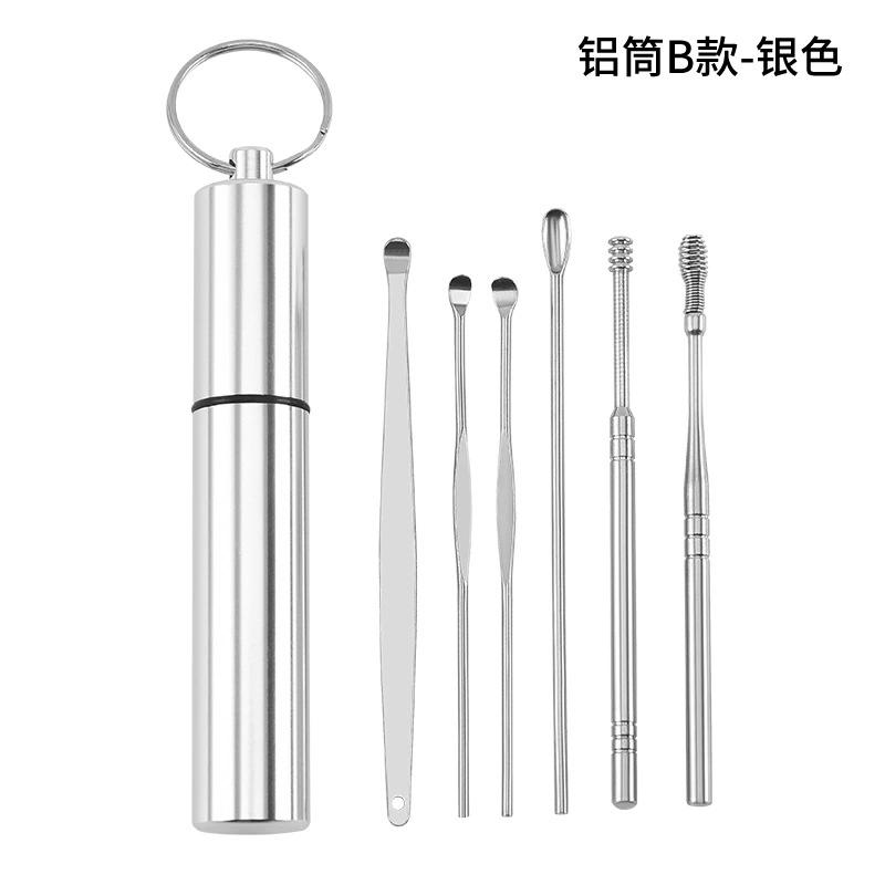 

6 шт. ложка для чистки ушей из нержавеющей стали, инструмент для чистки ушей, набор для удаления ушной серы, очиститель для ушей, очиститель для здоровья