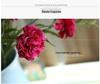 Carnation Silk Flower Bouquet with Vase - Artificial Floral Arrangement for Home Decor