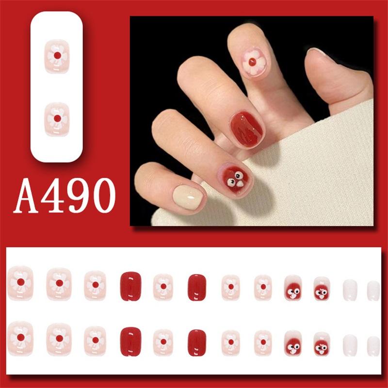 Manicure Sheet, Fake Nails, Finished Product, Simple Lemon Ice Style Manicure, Hair Change, Wearing Nails