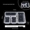 Jiemengzhe Disposable 4-Compartment Meal Prep Containers