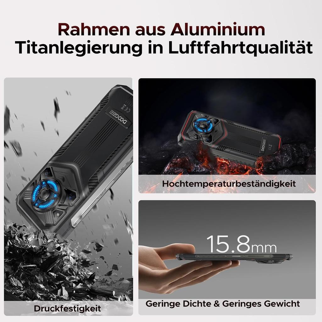 DOOGEE Blade 20 Play Outdoor Mobile Phone, 10300mAh, 32(8+24)GB 256GB, 6.6 Inch,125 DB Speaker