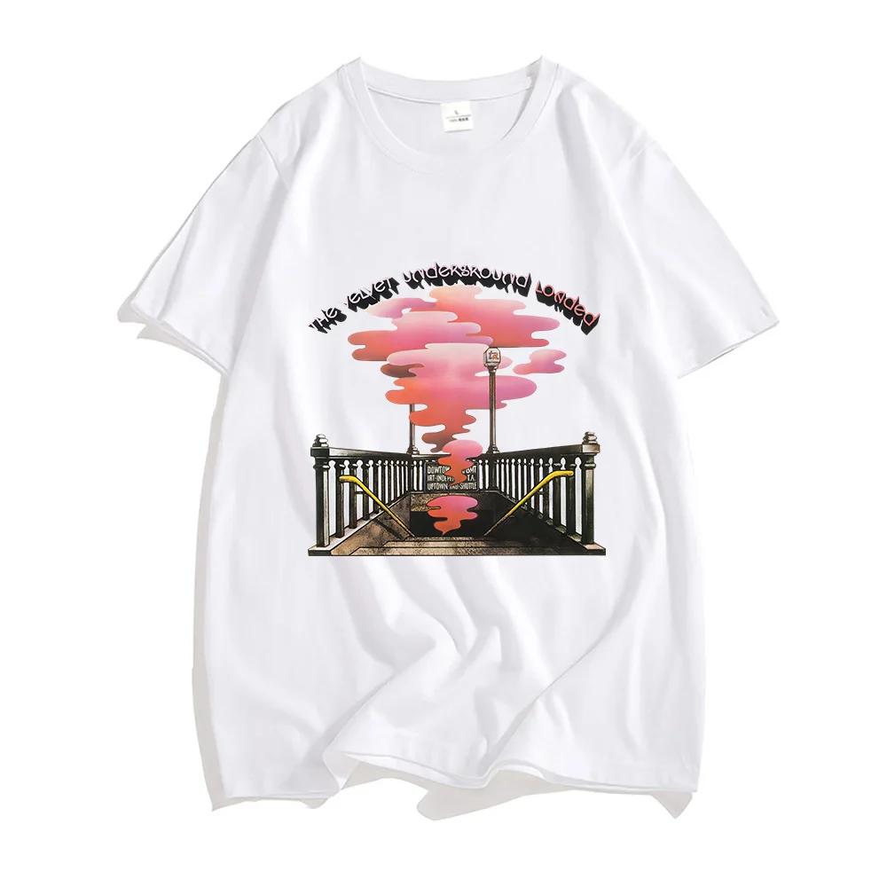 T-Shirts der Rockband The Velvet Underground – Herren-T-Shirts mit U-Bahn-Ausgang-Smog-Motiv – Rundhalsausschnitt