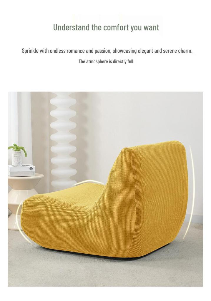 Thickened Corn Kernel Pattern Fully Enclosed Caterpillar Sofa Cover for Single Lazy Chair