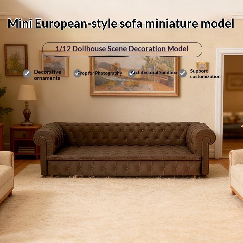 §Miniature Sofa Model 1/12 Dollhouse Furniture Lazy Sofa Ornament Dollhouse Decor Accessories Micro Scene Photography Props