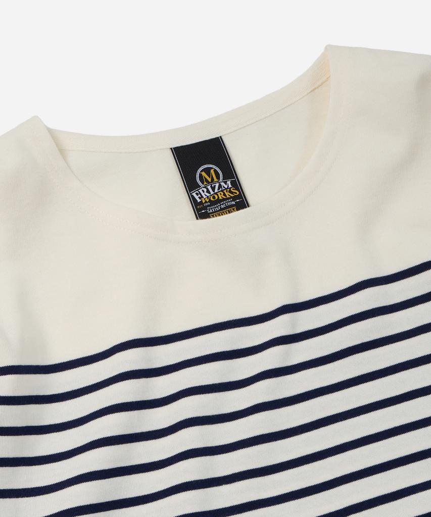 FRIZMWORKS Patch Stripe Boat Neck 004 _ Ivory