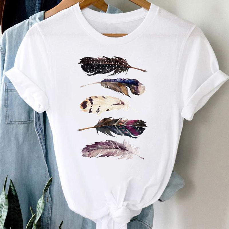 Women Print Tee Top Travel Sweet Lovely Style Trend 90s Summer Fashion Tshirt Short Sleeve Lady Female Clothing Casual Graphic T-shirt