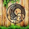 Metal Wall Art Sun Moon Stars Hooks Outdoor Garden Decor Gift