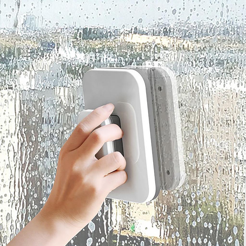 Magnetisches zweiseitiges Fensterreiniger-Werkzeug für die Glasreinigung zu Hause mit ergonomischem Griff und einstellbarer Dicke für verschiedene Glasoberflächen