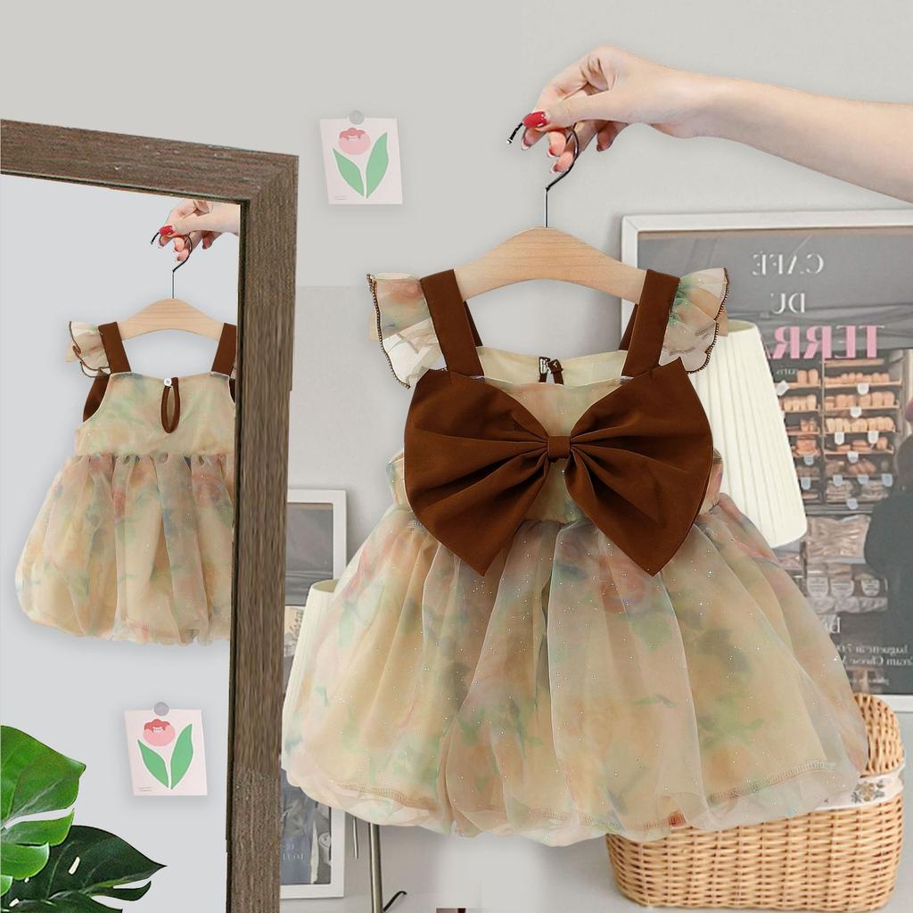 Children's Clothing Princess Dress Girls' Summer Dress Children's Dress Girls' Printed Summer Gauze Dress