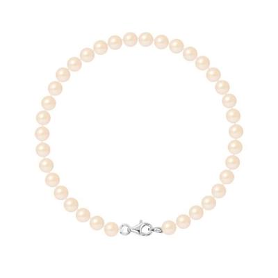 Bracelet - - Genuine Freshwater Cultured Pearls 5-6 Mm - 925 Silver - Women - 18 Cm