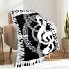 1PC Musical Symbols Music Printed Blanket, All Season Lightweight Home Office Outdoor Nap Multifunctional Blanket A19