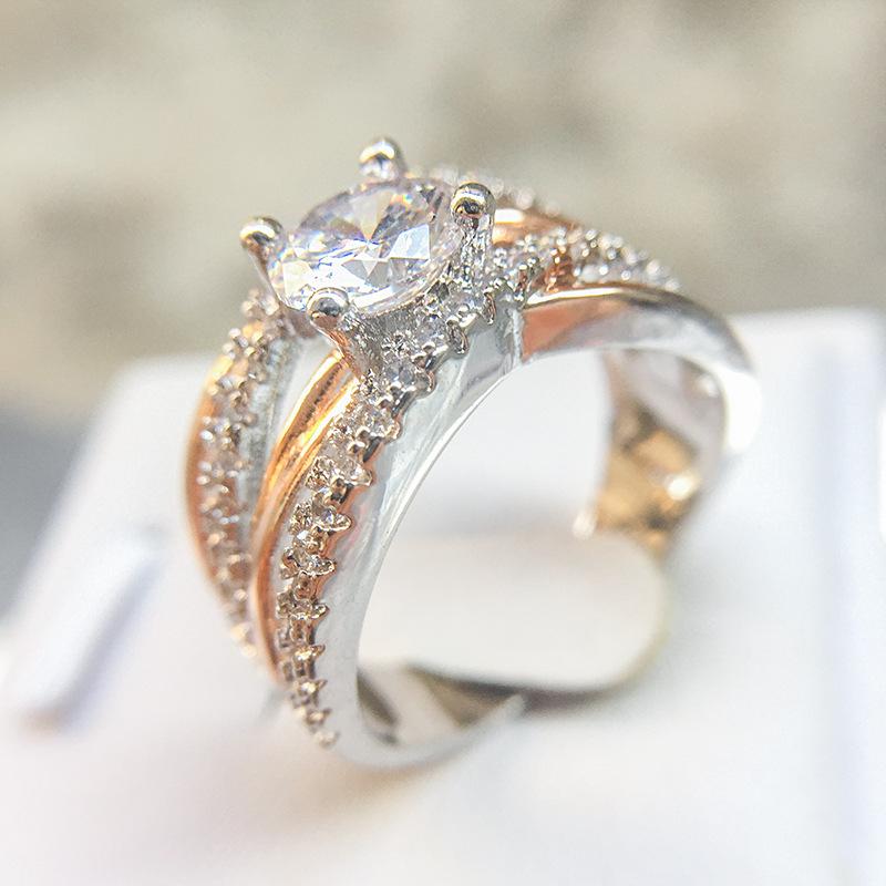 

Модное женское кольцо 2021 Новое сверкающее 14-каратное золото &; Полированные линии Кольцо на пальце для женщин Свадебная помолвка Изысканные ювелирные изделия Подарок Анель