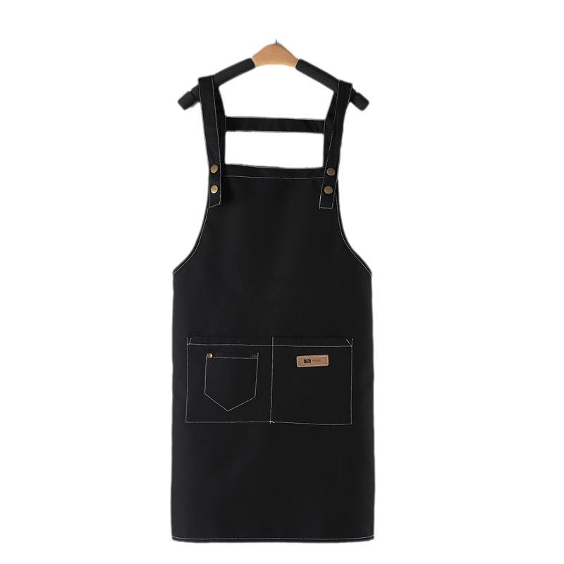 Custom Logo Canvas Apron for Advertising, Milk Tea, Nail Art, Kitchen, and Restaurant Use