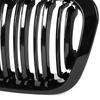 BMW 3 E46 98-01 SEDAN / KOMBI Grilles Between the Headlights (kidneys) Left + Right Set BLACK GLOSSY DOUBLE BAR