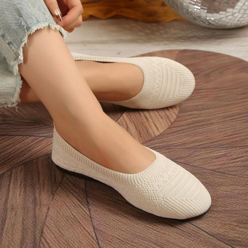 New Round Toe Flat Single Shoes for Women's Casual Slot-toe Lazy Shoes