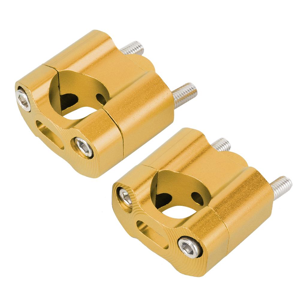Pair 22mm 28mm 1 8in 7 8in Motorcycle Handlebar Mount Clamps Riser Adapter CNC Aluminum Alloy