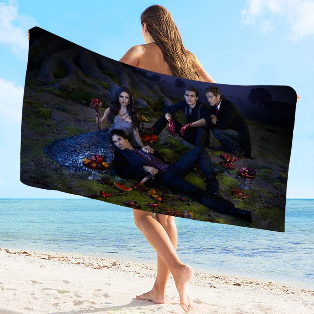 The Vampire Diaries Damon salvatore Towel Microfiber Beach Towel Absorbent Quick Yoga Swimming Resort Mountain Climbing Towel