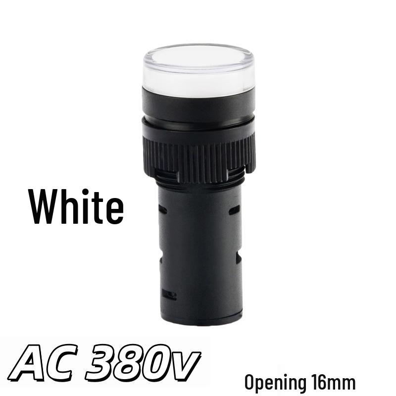 AD16-16DS LED Indicator Light: 16MM, 24V, 220V/380V, Red/Yellow/Green/Blue/White Signal.