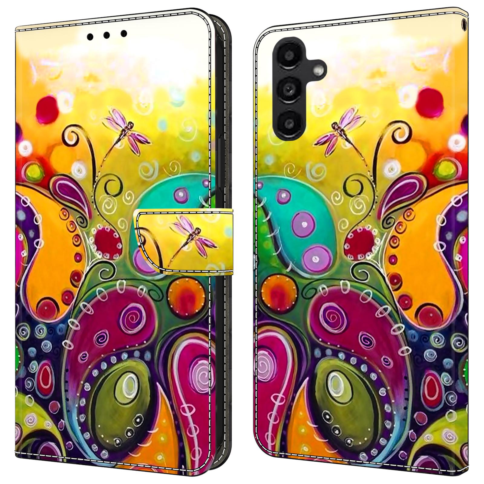 

Для Samsung Galaxy A24 4G (162,1 x 77,6 x 8,3 мм) Чохол з принтом, шкіряний гаманець, чохол для телефону H