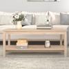  Coffee Table, 110x55x45 Cm, Solid Pine Wood